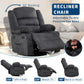 360° Swivel Rocking Recliner Chair with Cup Holder, Oversized Corduroy Glider Lounge Chair for Living Room & Nursery