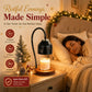 Candle Warmer Lamp with Snowflake and Deer Design, Adjustable Height, 4 Brightness Levels, 2/4/8-Hour Auto-Off Timer