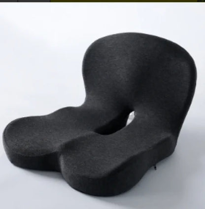 L-Shaped Memory Foam Seat Cushion with Lumbar & Tailbone Support, Adjustable Strap for Office Chair, Car & Truck