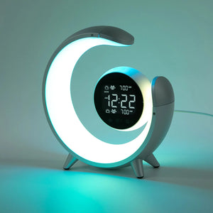 Table Lamp with 360° Immersive Sound, 22 x 6.5 x 22.5 cm, Bedside Night Light for Bedroom and Home Office