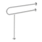 31.5" U-Shaped Toilet Safety Rail – 304 Stainless Steel Grab Bar with Anti-Slip Handle & Support Leg, 300 lb Capacity