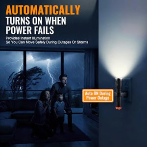 3-in-1 Plug-In Emergency Flashlight & LED Night Light with Motion Sensor, Rechargeable Power Outage Light for Home Safety