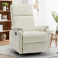 Ergonomic Manual Rocking Recliner Chair – Modern Fabric Adjustable Armchair with USB & Type-C Charging Ports