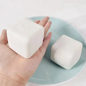 Tofu Squishy Toy, 1-Piece Soft Slow-Rising Sensory Squeeze Fidget for Kids & Adults