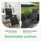 Zero Gravity Reclining Lounge Chair – Portable Folding Outdoor Chair with Removable Cushion & Cup Holder Tray