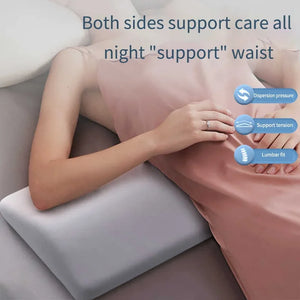 Memory Foam Lumbar Support Pillow for Sleeping – Lower Back & Waist Support Cushion for Bed, Side & Back Sleepers