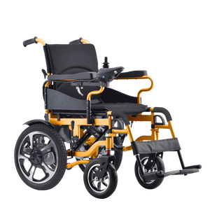 Steel Folding Electric Wheelchair with Large Wheels