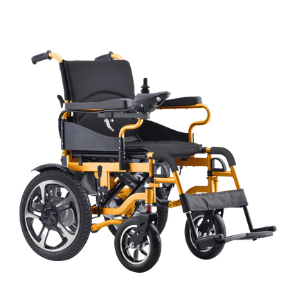 Steel Folding Electric Wheelchair with Large Wheels