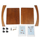 C-Shaped Solid Wood Side Table with Wheels – Portable Rolling TV Tray & Laptop Desk for Couch, Bedside & Small Spaces