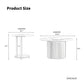 Modern 3-Piece Nesting Coffee Table Set with Faux Marble Tops & Metal Legs for Living Room and Small Spaces
