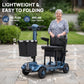 Foldable 4-Wheel Mobility Scooter for Seniors – Lightweight 50.7 lbs, 265 lbs Capacity, All-Terrain Electric Scooter