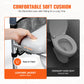 Height Adjustable Raised Toilet Seat with Padded Arms – 7-Level 19.3–25.2" Toilet Riser, 350 lb Capacity