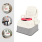 Portable Bedside Commode Chair with Armrests – Dual-Lid Toilet Chair for Seniors & Adults, 220 lb Capacity