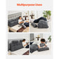 King Size Wedge Headboard Pillow with 2 Headrests & Side Pockets, Washable Flannel Backrest Pillow for Reading & Resting