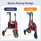 Lightweight 3-Wheel Rollator Walker for Seniors – Foldable Walking Aid with Storage Bag