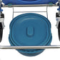 3-in-1 Folding Rolling Shower Commode Wheelchair – Bedside Toilet & Shower Chair with Armrests, Backrest & Wheels
