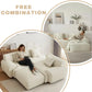 107-Inch Modular L-Shaped Sectional Sofa with Ottoman – Deep Seat Corduroy Memory Foam Cloud Couch, No Assembly Required