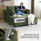 56-Inch Oversized Corduroy Chaise Lounge Chair – Deep Seat Reading Sofa Bed with Throw Pillows for Living Room