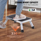1-Step Adjustable Folding Step Stool, 330 lbs Capacity, Heavy Duty Non-Slip Steel Platform for Home, Bathroom & RV
