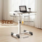 Height Adjustable Overbed Laptop Desk with Wheels, Tilting Mobile Rolling Computer Table for Bed, Couch, Home & Hospital