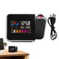LED Digital Projection Alarm Clock with Night Backlight, Adjustable Projector Angle & Color Display for Bedroom and Living Room