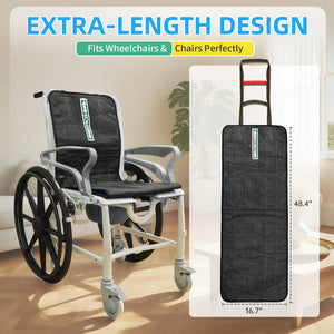 One-Way Transfer Support Seat Cushion with Handles, Non-Slip Positioning Pad for Seniors, 48.4 x 16.7 Inch