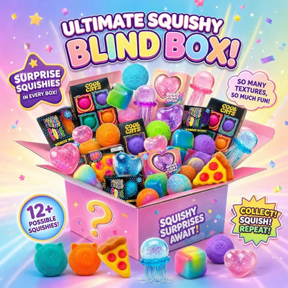 Squishy Mystery Box, Slow-Rising Sensory Fidget Toy Set for Kids & Adults