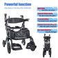 Power Assist Electric Folding Rollator Walker with Seat