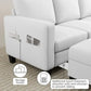 78-Inch L-Shaped Sectional Sofa – 3-Seat White Velvet Couch with Movable Ottoman for Living Room & Small Spaces