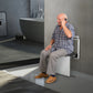 Wall-Mounted Folding Shower Seat with Padded Handrails – Slow-Close Space-Saving Bath Bench, 330 lb Capacity