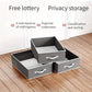 Portable Wardrobe Closet with Hanging Rod & 3 Drawers, Rolling Non-Woven Fabric Clothes Organizer with Zipper Cover, Gray, 35.5 x 17.7 x 67.7 in