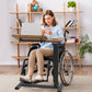 Adjustable Overbed Table with Wheels – Split Top Tilting Bedside Laptop Desk, Rolling Bed Table & Mobile Workstation