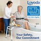 Sliding Swivel Tub Transfer Bench – Shower Chair with 350 lb Capacity, Wood Brown Finish