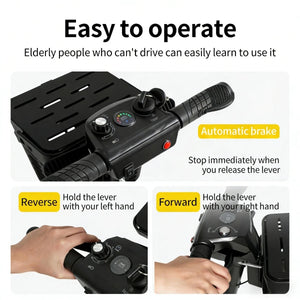Electric Mobility Scooter for Seniors – 265 lbs Capacity, Electromagnetic Brake, LED Light, Ergonomic Handle & Shopping Basket
