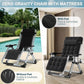 Set of 2 Zero Gravity Outdoor Lounge Chairs – Adjustable Reclining Patio Chairs with Cushions, Headrests & Cup Holders