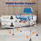 Sliding Shower Chair with Swivel Seat – Height Adjustable Tub Transfer Bench with Armrests, Padded Seat & Safety Belt