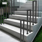 U-Shaped Stair Handrail – Decorative Iron Safety Grab Bar with Pre-Drilled Base for Stairs & Entrances
