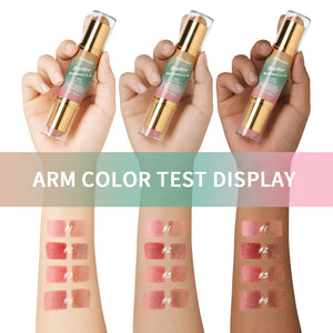 Double-Ended Blush and Bronzer Stick, Multi-Use Cream Cheek Color, Luminous Finish Contour Makeup