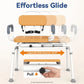 Sliding Swivel Tub Transfer Bench – Shower Chair with 350 lb Capacity, Wood Brown Finish