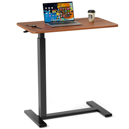 Adjustable Overbed Table with Hidden Wheels – Mobile Bedside Laptop Desk, Height Adjustable Sofa & Bedroom Table