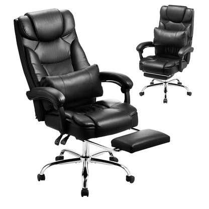 Ergonomic Executive Office Chair, 300/400 lb Capacity PU Leather Reclining Chair with Adjustable Height