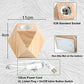 Small Wood Bedside Table Lamp with Diamond-Shaped Base, E26 Socket, 60W Max