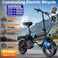 560W Peak Folding Electric Bike for Adults – 48V 10.4Ah Removable Battery, 14" Wheels, Up to 24 MPH