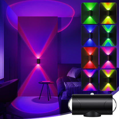 LED Motion Sensor Wall Sconce, 3 Modes 8 Colors, USB Rechargeable Magnetic Night Light for Bedroom & Bathroom
