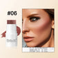 3-Piece Cream Blush, Highlighter & Contour Stick Set with Makeup Brush, Long-Lasting Face Makeup