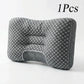 Soybean Fiber Ergonomic Contour Neck Pillow for Side & Back Sleepers, Breathable Head, Neck & Shoulder Support Pillow