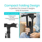 Adjustable Folding Walking Cane with LED Light – Self-Standing Quad Base & Ergonomic Handle