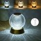 Acrylic Globe Table Lamp, Dimmable Bedside Night Light for Bedrooms, Bars and Cafés