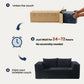 71-Inch Boneless Loveseat Sofa – Memory Foam Cloud Couch with Deep Seat Corduroy Upholstery, No Assembly Required