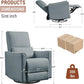 Swivel Rocking Recliner Chair – Deep Seat PU Leather Glider Recliner with High Backrest for Living Room & Bedroom